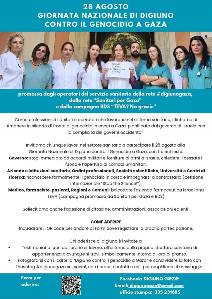 Manifesto "Digiuno per Gaza"