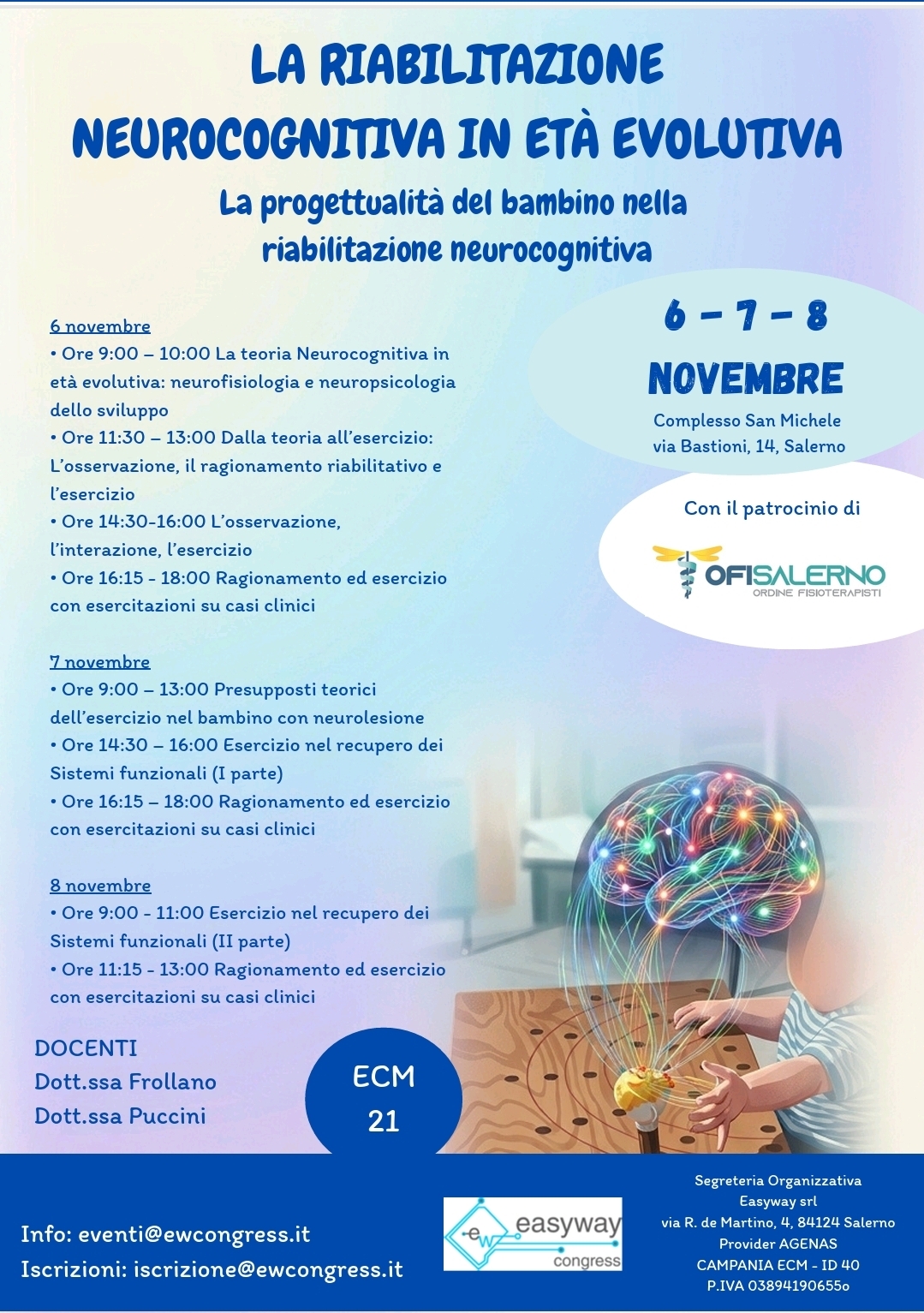 La progettualità del bambino nella Riabilitazione Neurocognitiva